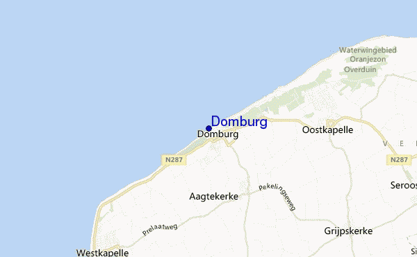 mapa de ubicación de Domburg