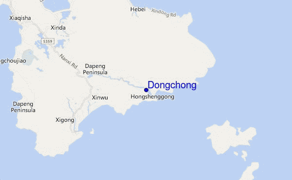 mapa de ubicación de Dongchong