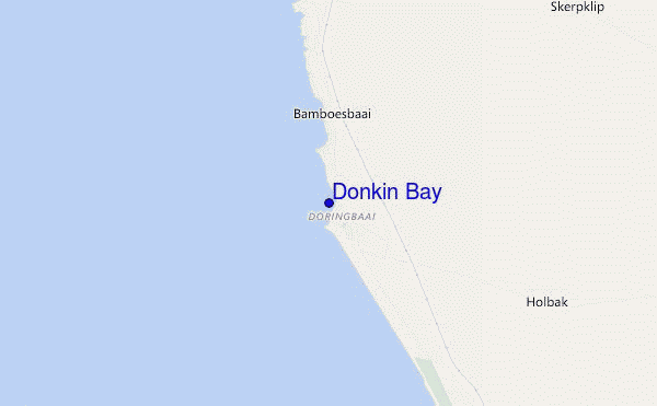 mapa de ubicación de Donkin Bay