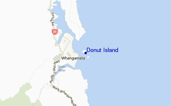 mapa de ubicación de Donut Island