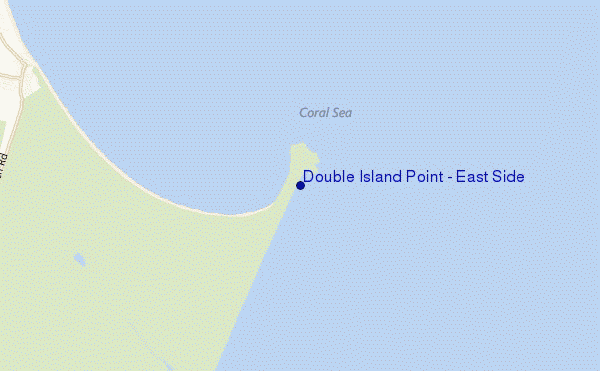 mapa de ubicación de Double Island Point - East Side