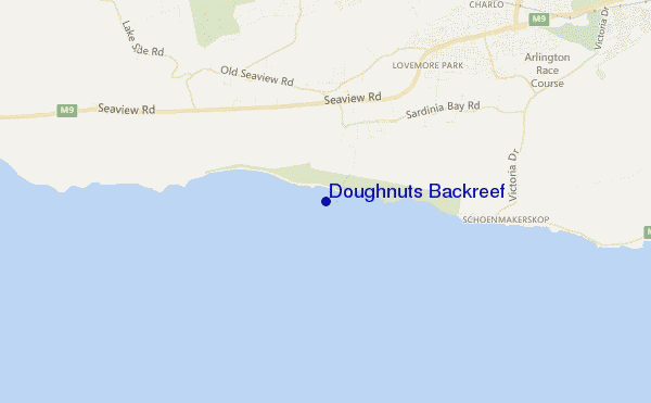 mapa de ubicación de Doughnuts Backreef