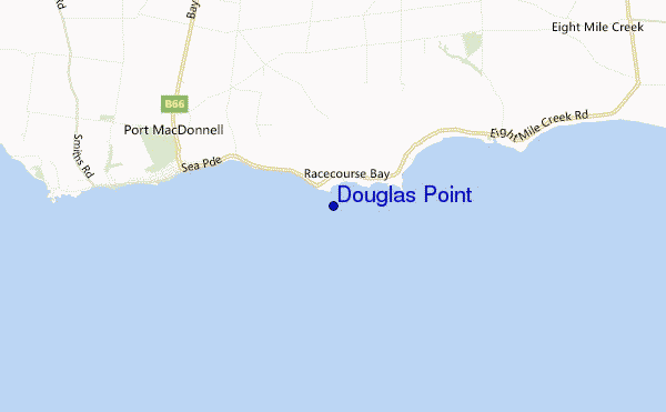 mapa de ubicación de Douglas Point