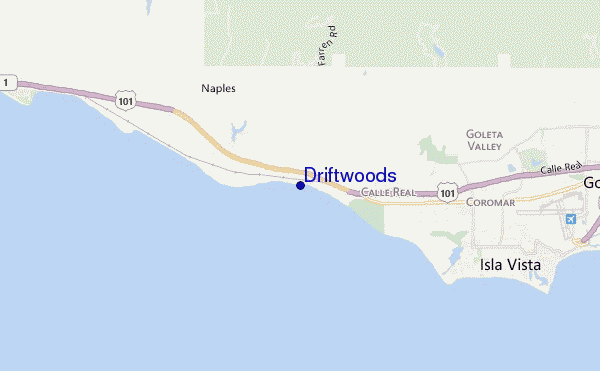mapa de ubicación de Driftwoods
