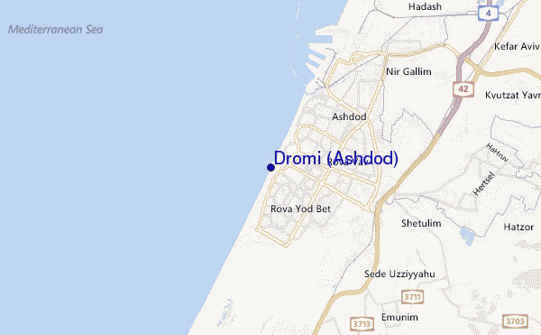 mapa de ubicación de Dromi (Ashdod)