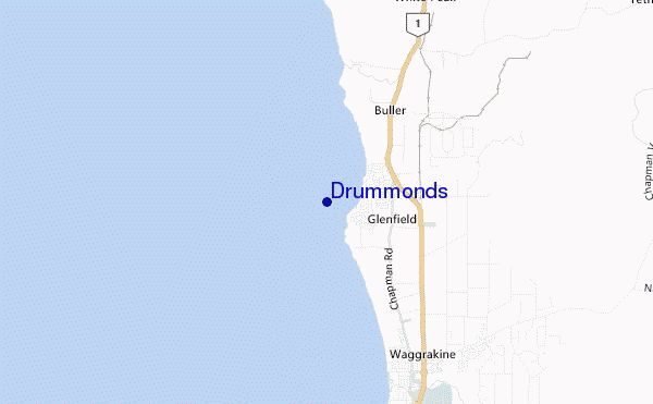 mapa de ubicación de Drummonds