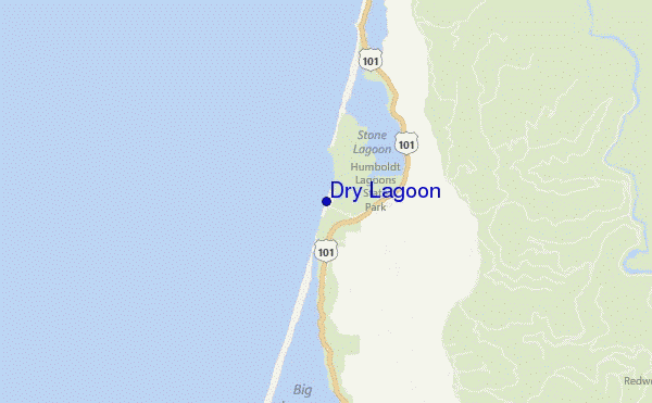 mapa de ubicación de Dry Lagoon