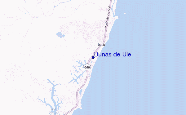 mapa de ubicación de Dunas de Ule