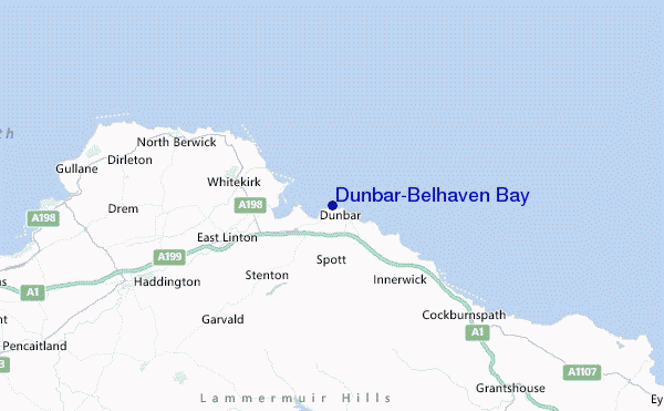 Dunbar/Belhaven Bay Location Map