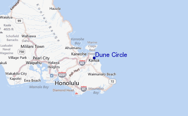 Dune Circle Location Map
