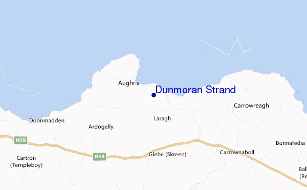 mapa de ubicación de Dunmoran Strand