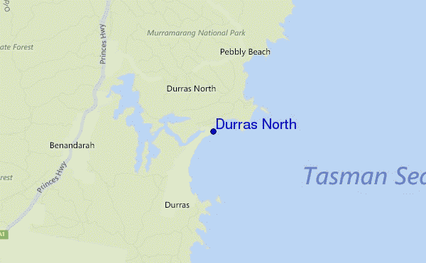 mapa de ubicación de Durras North
