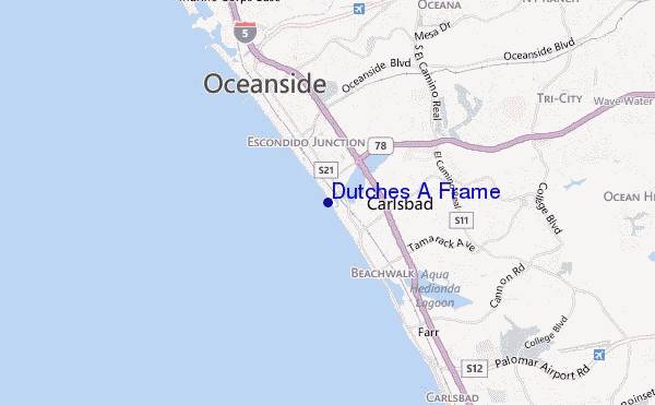 mapa de ubicación de Dutches A Frame