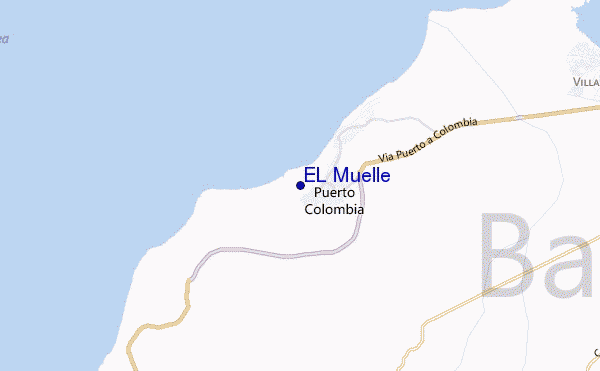 mapa de ubicación de EL Muelle