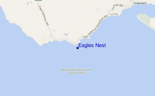 mapa de ubicación de Eagles Nest