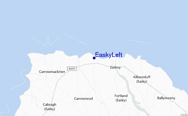 mapa de ubicación de Easky Left