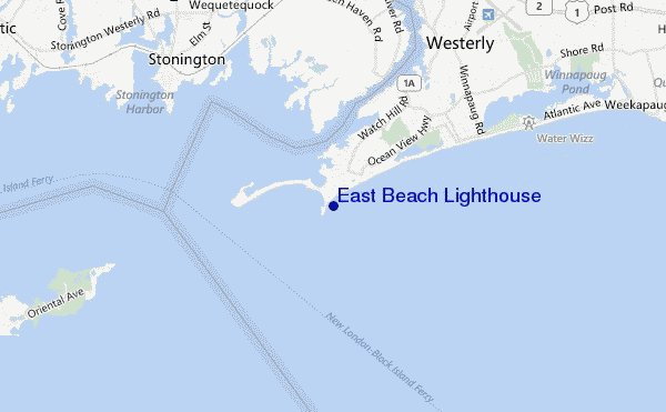 mapa de ubicación de East Beach Lighthouse