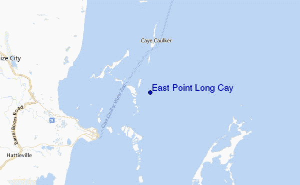 East Point Long Cay Location Map