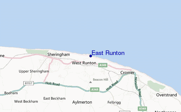 mapa de ubicación de East Runton