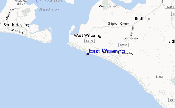 mapa de ubicación de East Wittering