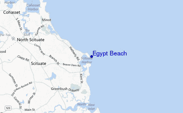 mapa de ubicación de Egypt Beach