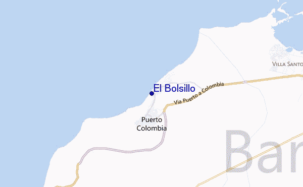 mapa de ubicación de El Bolsillo