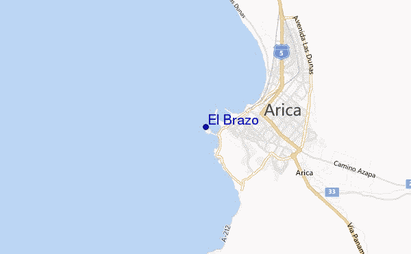 mapa de ubicación de El Brazo