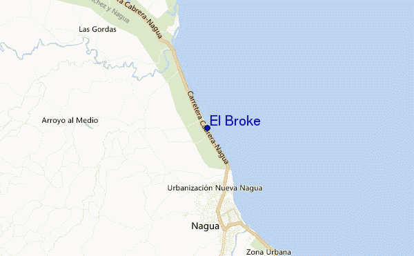 mapa de ubicación de El Broke