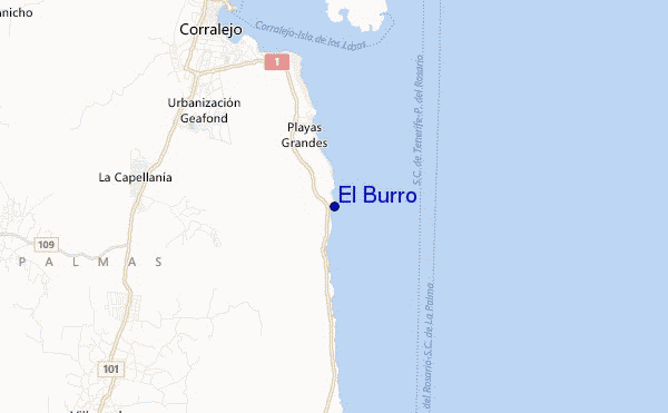 mapa de ubicación de El Burro