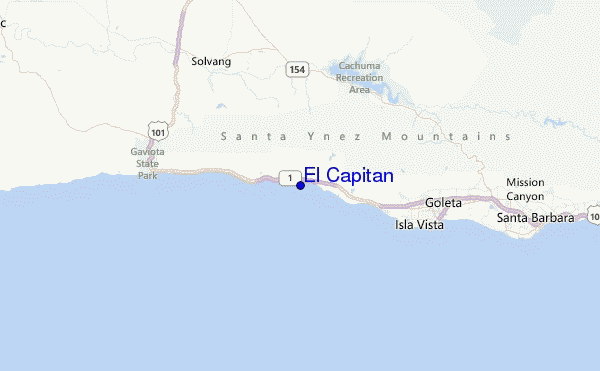 El Capitan Location Map