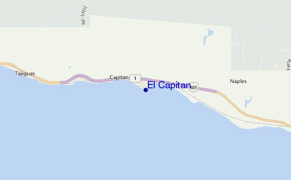 mapa de ubicación de El Capitan
