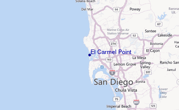 El Carmel Point Location Map