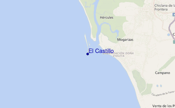 mapa de ubicación de El Castillo
