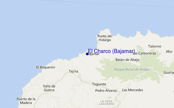 mapa de ubicación de El Charco (Bajamar)