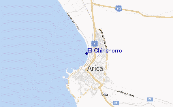 mapa de ubicación de El Chinchorro