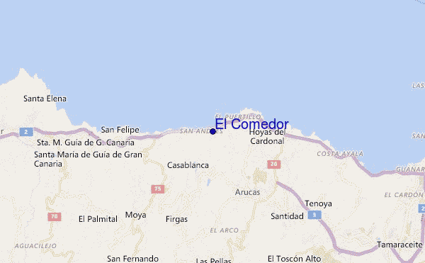 mapa de ubicación de El Comedor