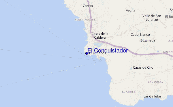 mapa de ubicación de El Conquistador