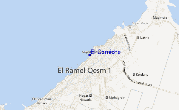 mapa de ubicación de El Corniche