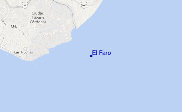 mapa de ubicación de El Faro