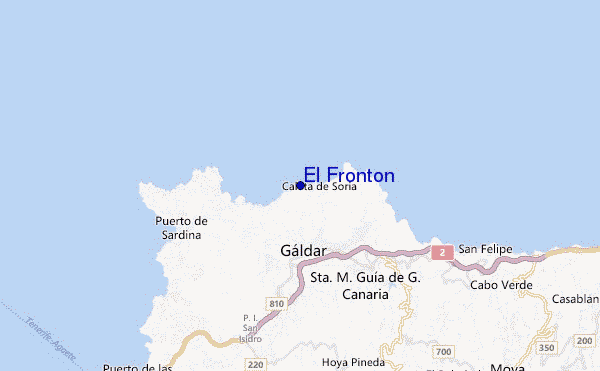 mapa de ubicación de El Fronton