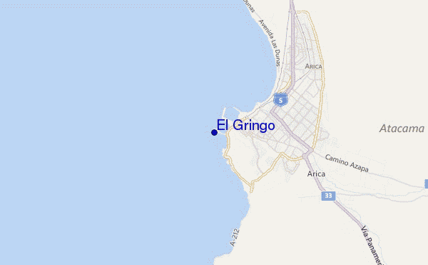 mapa de ubicación de El Gringo
