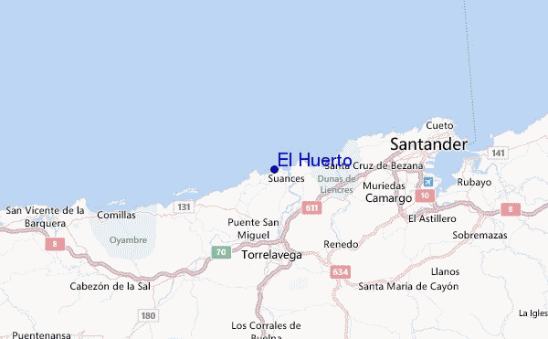 El Huerto Location Map