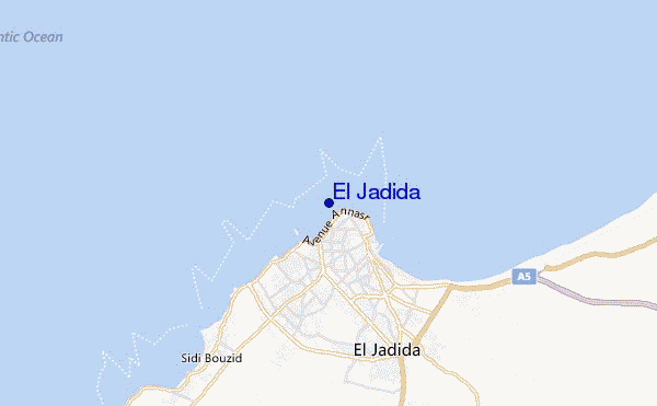 mapa de ubicación de El Jadida