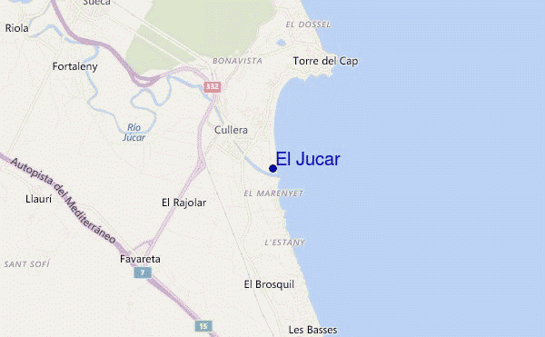 mapa de ubicación de El Jucar
