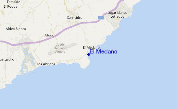 mapa de ubicación de El Medano