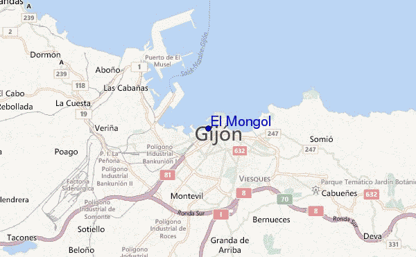 mapa de ubicación de El Mongol