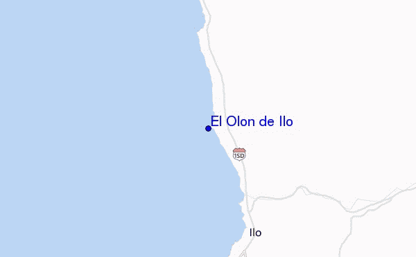 mapa de ubicación de El Olon de Ilo