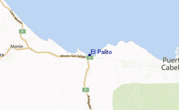 mapa de ubicación de El Palito