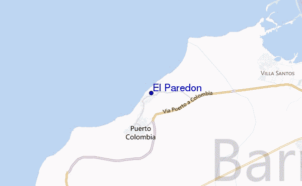 mapa de ubicación de El Paredon