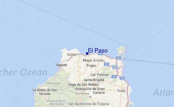 El Paso Location Map